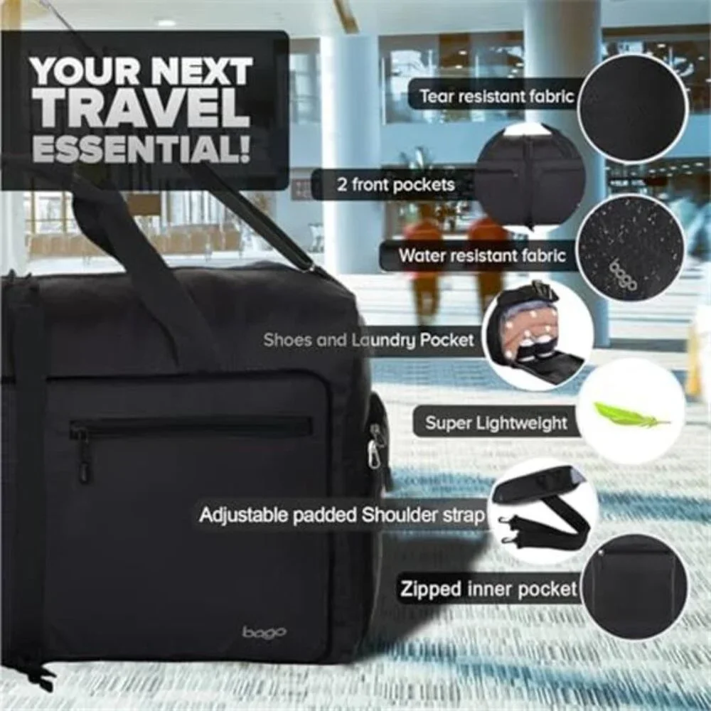Large Travel Duffel Bag 80L Foldable Lightweight Waterproof Weekender Sports Bag
